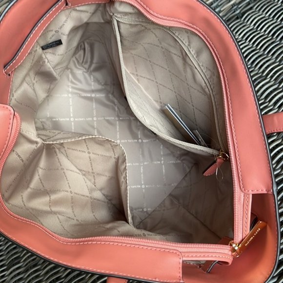 Michael Kors Carmen Large Leather NS Tote Sherbert - Picture 9 of 15